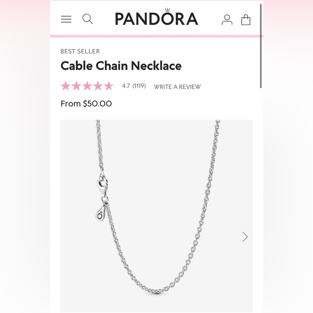 PANDORA Cable Chain Necklace